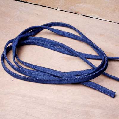 牛仔布料背带裤的背带绳装饰腰带女两根吊带裤带细绑带配饰布带牛仔蓝