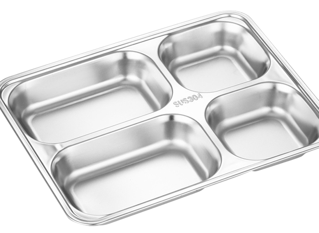 攸 304浅大四格快餐盘 28*22*3.5cm 个高清大图