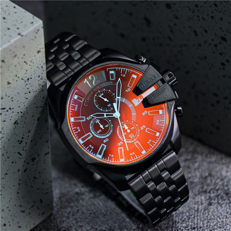 diesel迪赛手表潮流炫酷偏光变色龙大表盘石英男表生日礼物送男友dz