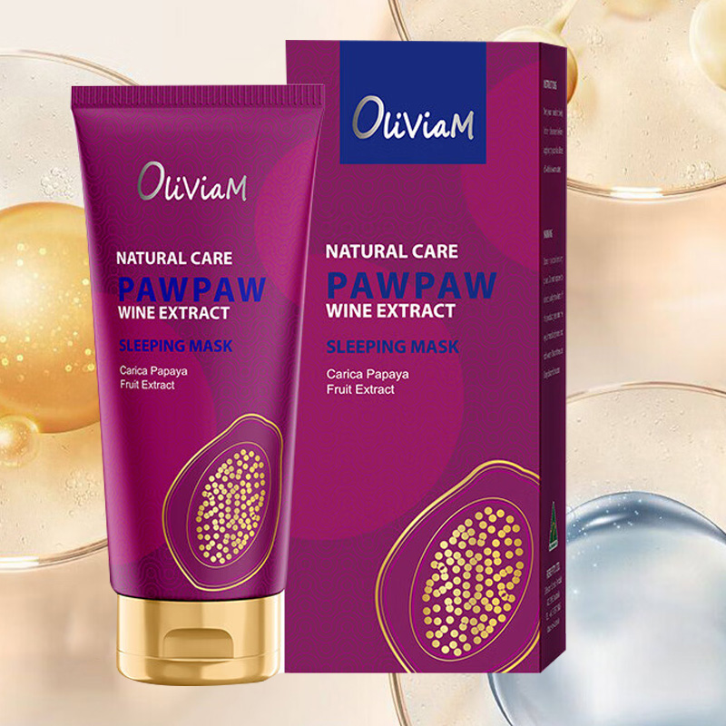 OLIVIAM澳莉维亚晚安面膜轻盈顺滑保湿水润木瓜红酒100ml高清大图
