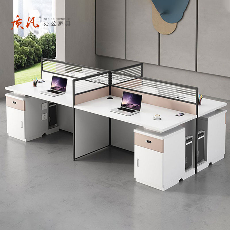 苏宁 质凡 办公家具 职员办公桌简约卡座隔断屏风员工位 单人位高清大图