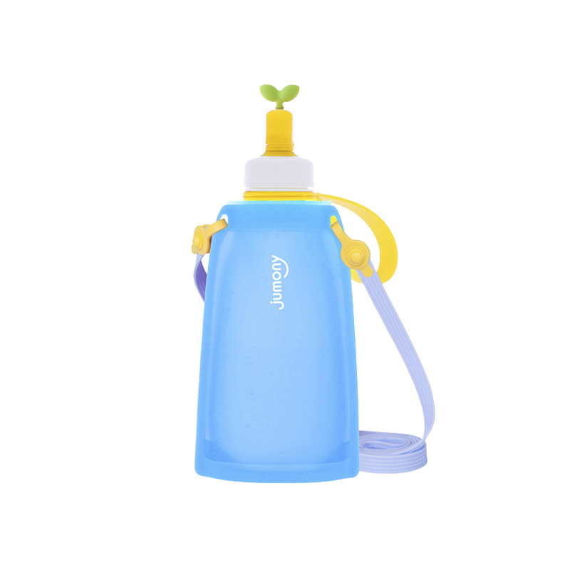 Sillymann 朱莫妮背带款硅胶水袋 300ml 蓝色高清大图
