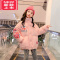 可莉允女童外套冬棉服2022新款中大童洋气冬装儿童冬季加厚棉衣立领棉袄