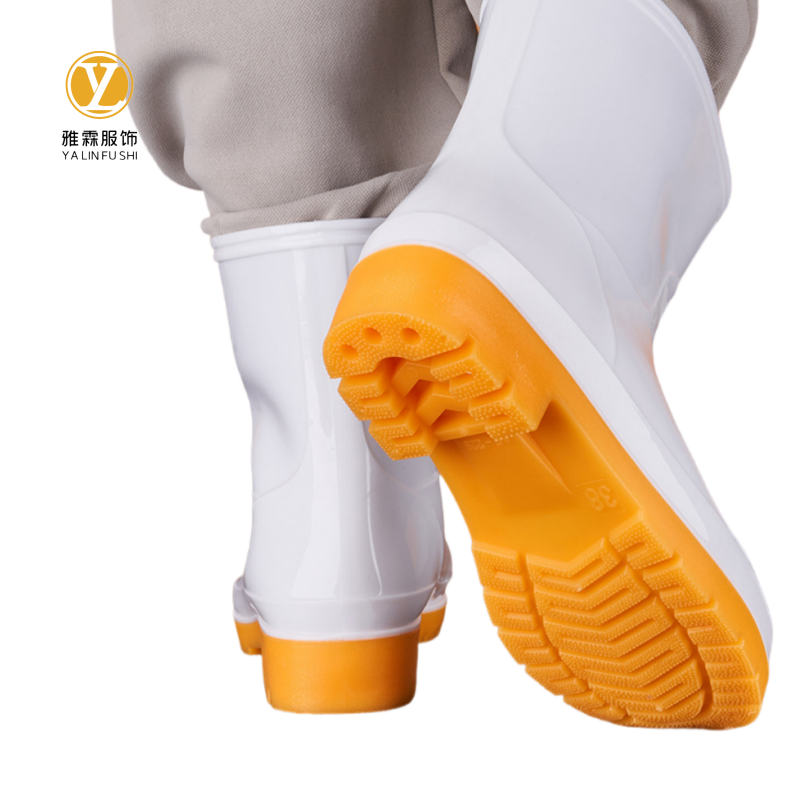 雅霖服 白色短筒雨鞋YL-YX82010 双高清大图