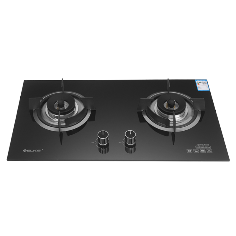 ELKS燃气灶EL8232 家用台嵌两用灶具 钢化玻璃面板 铜火盖