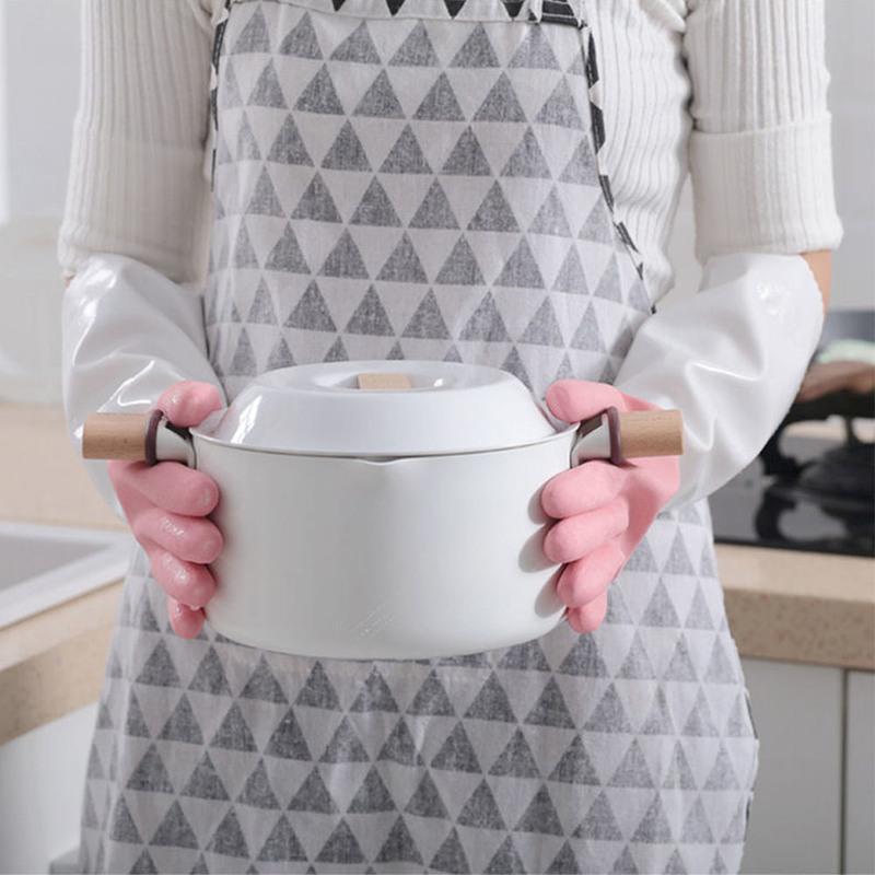 家务手套一体绒加厚加绒洗碗手套女冬天洗衣服手套男加棉防水洗车