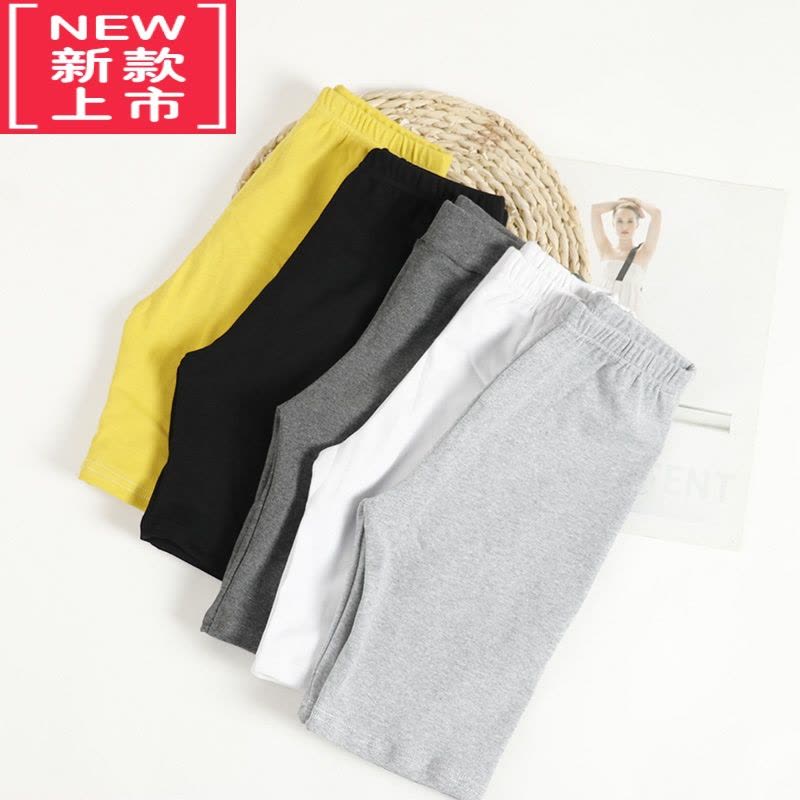 可莉允女童春秋款纯色磨毛棉打底裤五分裤弹力女孩中裤可配裙保暖护腿保暖裤图片