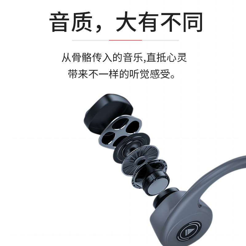 飚王(SSK) 骨传导蓝牙耳机BT09黑灰(个)LN