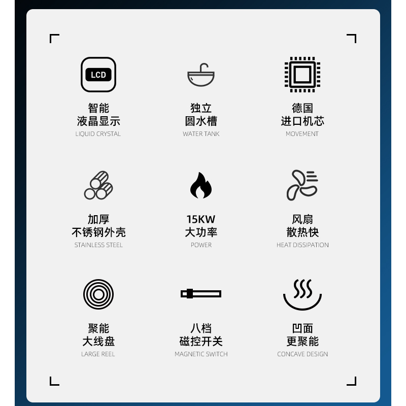 商用电磁小炒炉大功率凹面电磁灶小炒灶 两主一副 24kw PDC-X400Ⅱ-E112Y高清大图