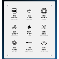 商用电磁小炒炉大功率凹面电磁灶小炒灶 两主一副 24kw PDC-X400Ⅱ-E112Y