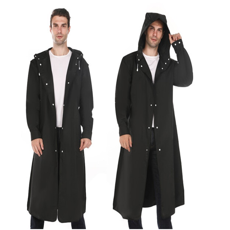 雨衣成人长款全身雨披黑色单位件