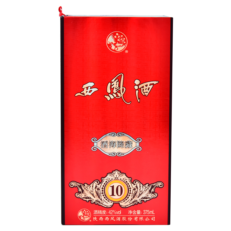 西凤酒42度酒海陈藏10绵柔凤香型白酒单瓶装375ml