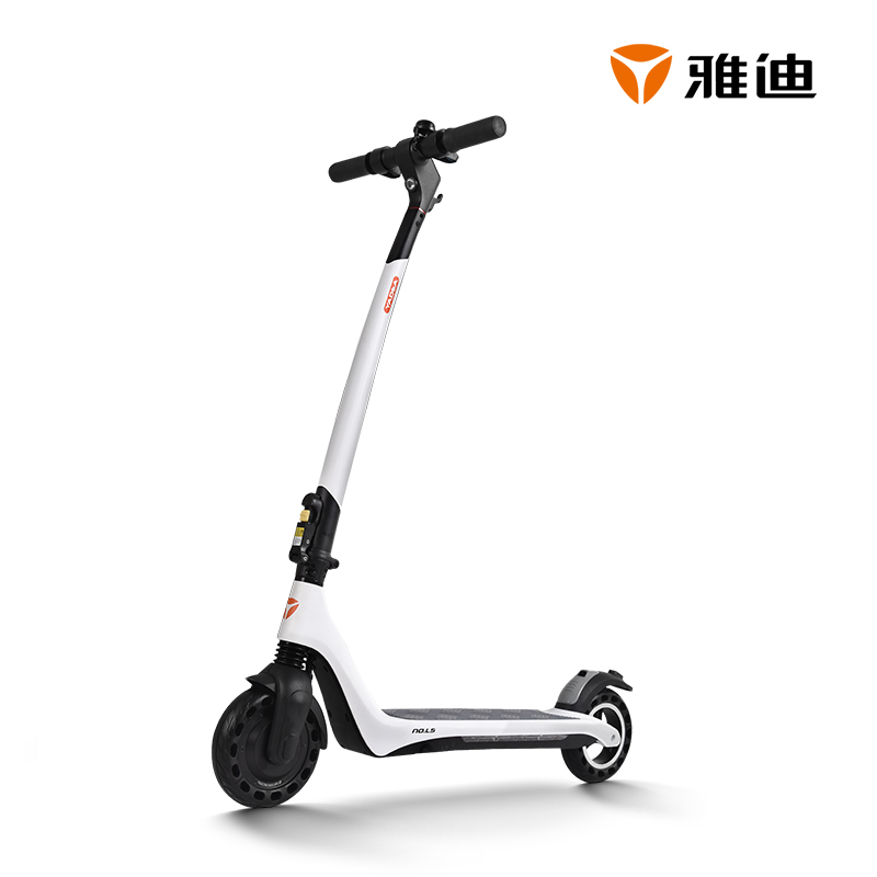雅迪2020新款电动滑板车漂移车折叠便携双轮代步车L5 白色
