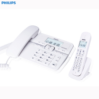 飞利浦(Philips)DCTG188一拖一数字无绳电话机办公家用无线固定座机电话子母机商用免提通话功能(白色)