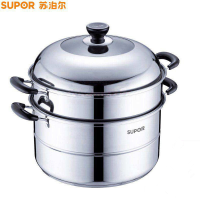 苏泊尔（SUPOR） SZ30B5 蒸锅 304不锈钢双层复底蒸笼 燃气灶电磁炉通用锅具30CM