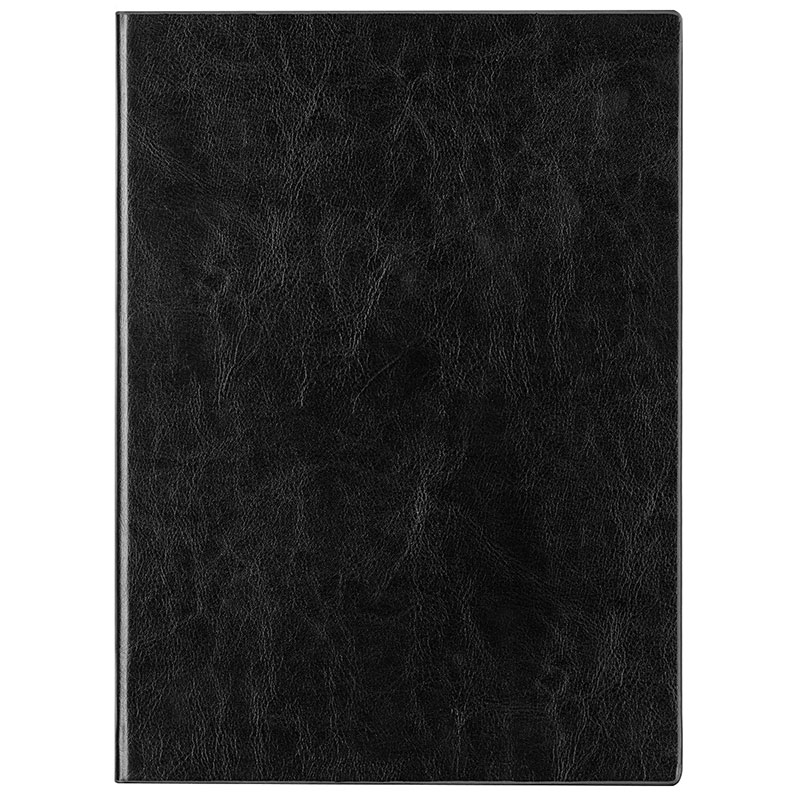 得力(deli) 3185-16K-160页 加厚商务皮面本办公用品 商务办公笔记本(黑色) 5本装