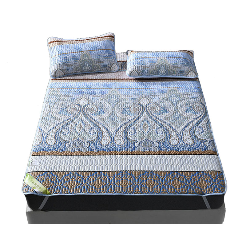 家柏饰(CORATED)泰国乳胶凉席三件套夏季冰丝天丝软席垫子1.5可机洗1.8m床凉席/凉枕高清大图