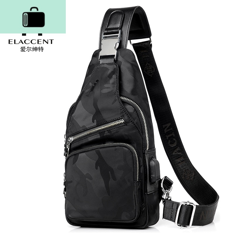 男士胸包帆布休闲斜挎包韩版潮单肩包牛津布男包包斜跨胸前小背包new