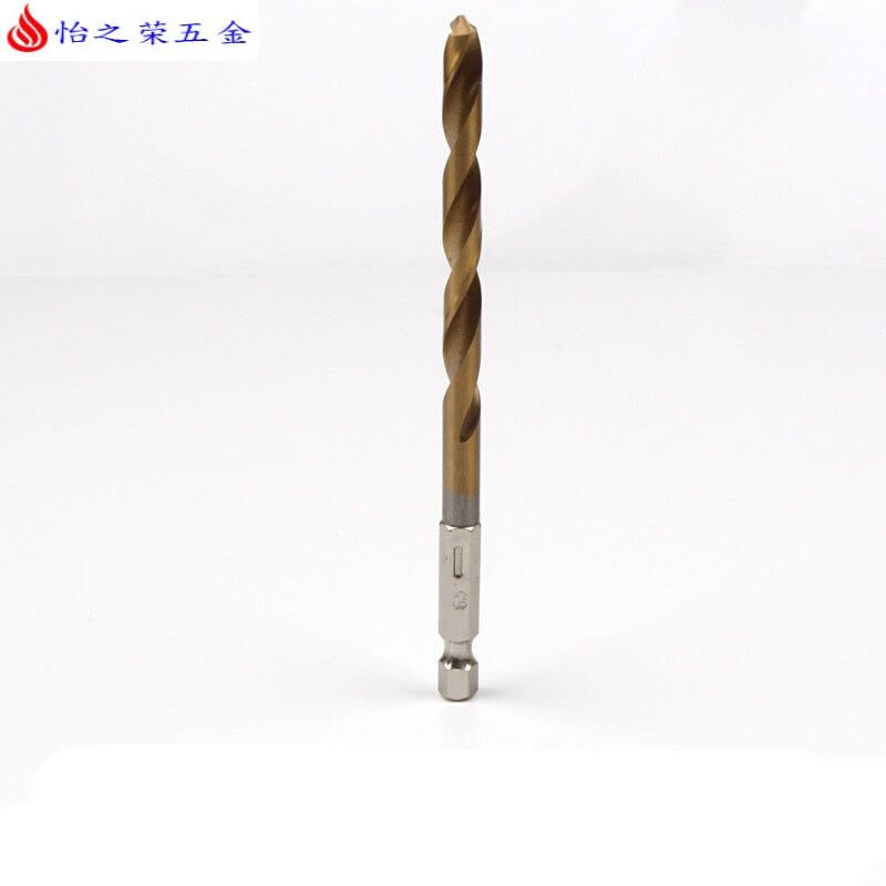 六角柄麻花钻头镀钛13PC风批组套高速钢电动螺丝刀麻花钻头 六角柄钻头(6.5mm)图片
