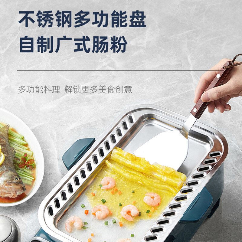 苏泊尔(SUPOR) 电蒸锅多功能锅蒸炖锅多功能料理锅10L大容量煎烤锅2100W大火力预约定时 ZN2030FC823