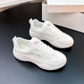 小白鞋2026夏季新款韩版女鞋ins学生街拍网红厚底休闲运动鞋 皮面白色 35