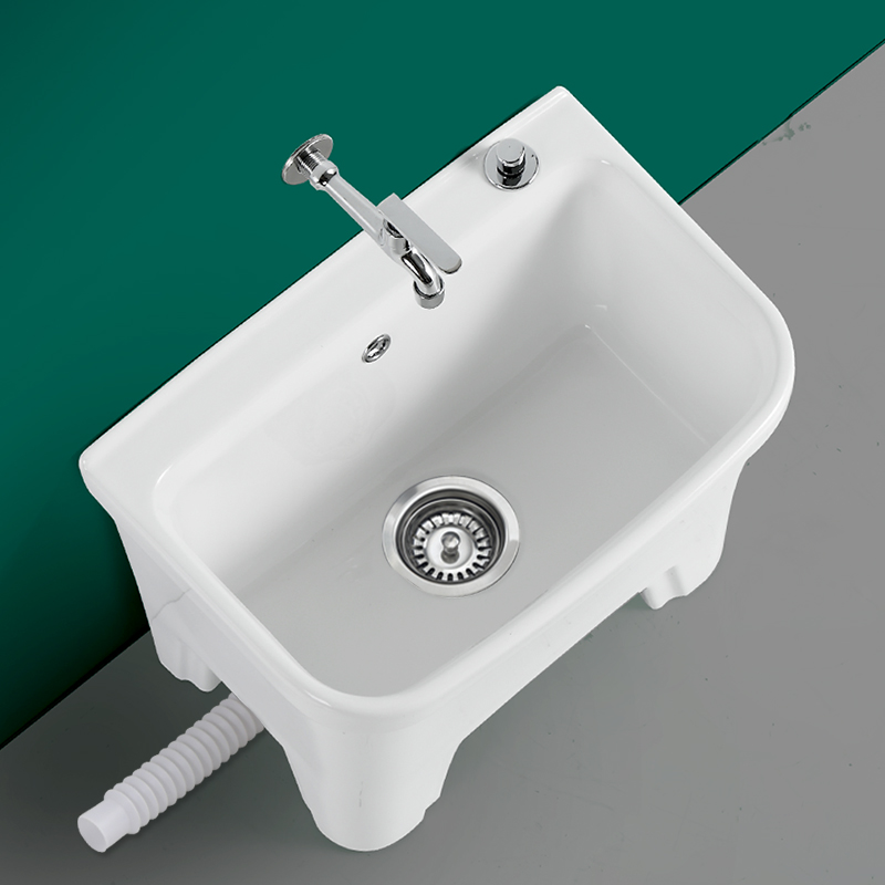 拖把池陶瓷特大号高脚洗阳台纳丽雅卫生间拖布池盆家用侧排墩布池拖把