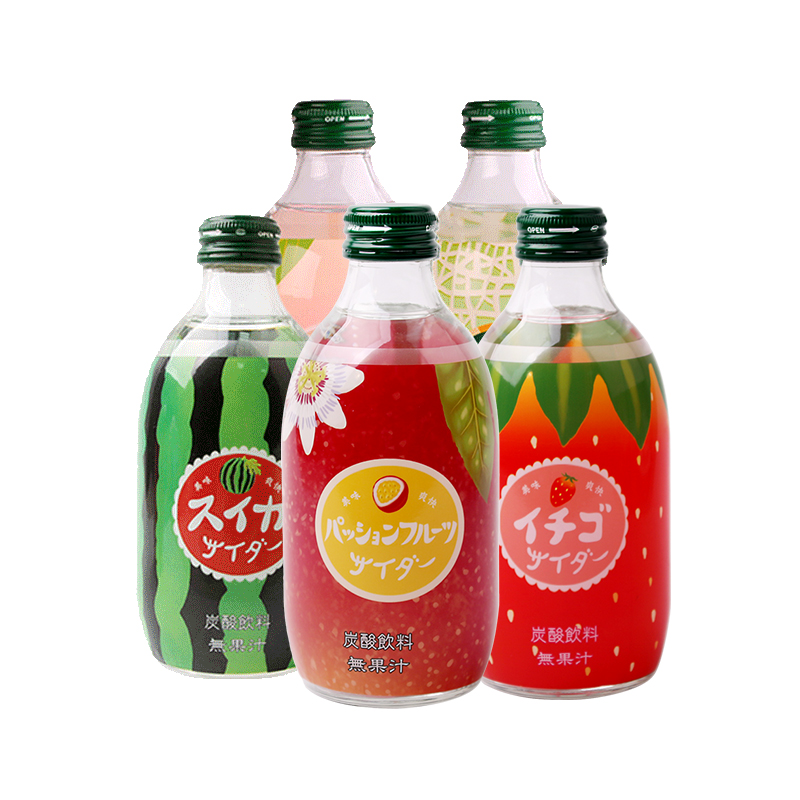 友升碳酸饮料日本进口友升五口味汽水体验装 哈蜜瓜 白桃 菠萝 芒果 西瓜草莓百香果随机 300ml 5瓶 价格图片品牌报价 苏宁易购苏宁自营
