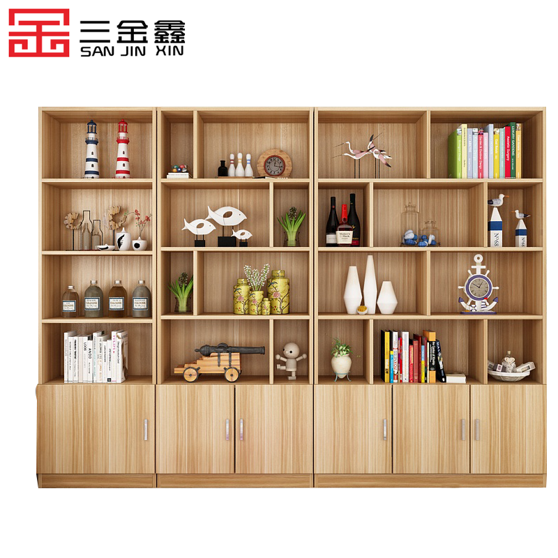 三金鑫 货柜货架酒柜展架展柜化妆品展示柜陈列饰品置物架书柜书架茶叶柜高清大图