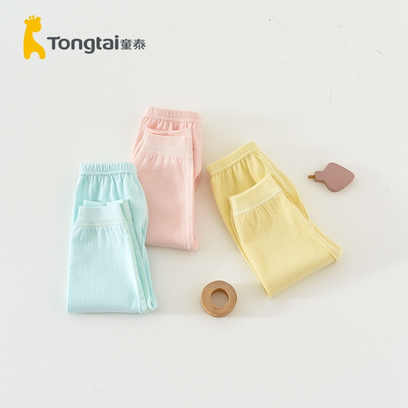 童泰(TONGTAI)四季款3-18月新生婴儿男女宝宝纯棉开裆裤休闲家居裤服裤子