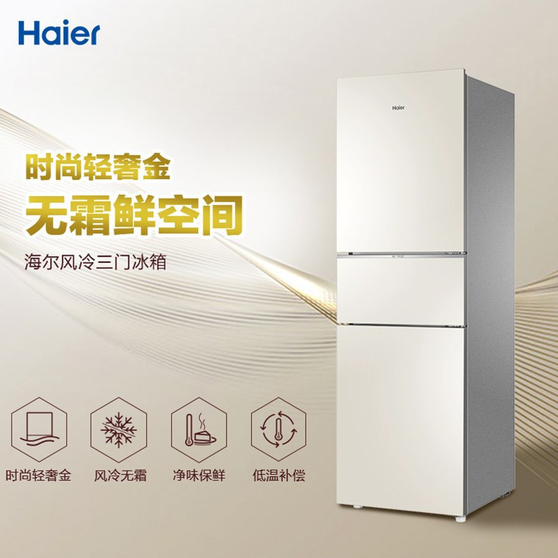 海尔haier冰箱bcd220wmgl超薄无霜节能直冷智能电冰箱