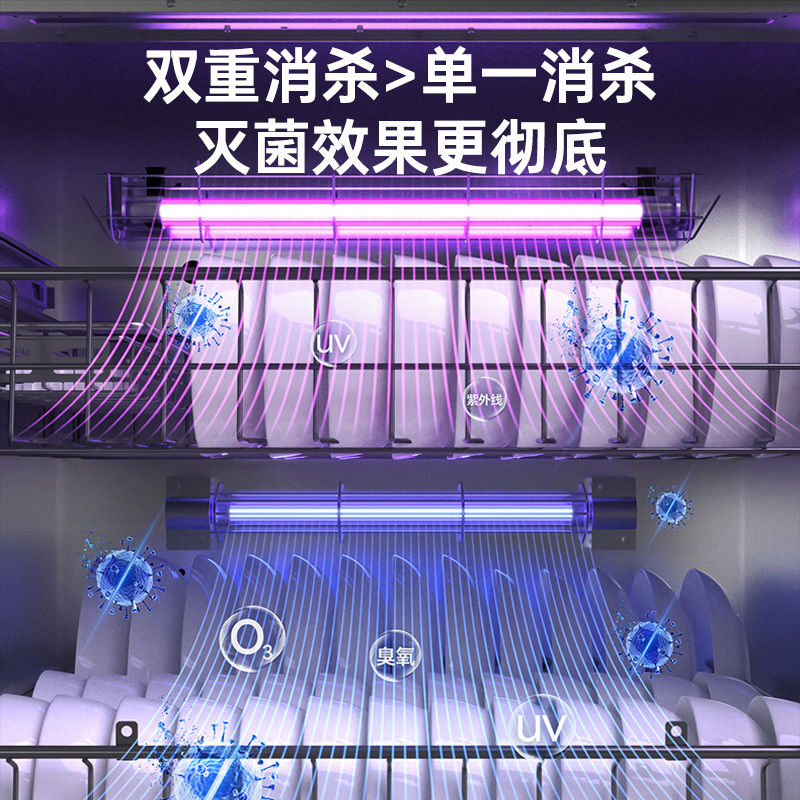 华帝(vatti)100升加大容量 二星级 臭氧+紫外线双重消毒 童锁保护 嵌入式 小尺寸换新 低温消毒柜i13025S