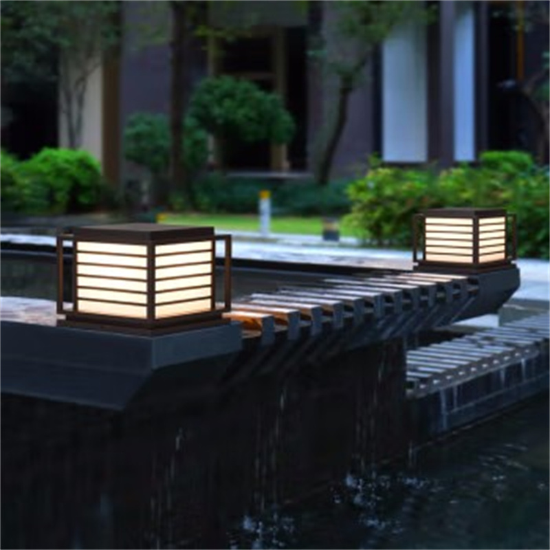 丰甲太阳能柱头灯fj1651户外庭院灯景观太阳能市电两用款280280220mm