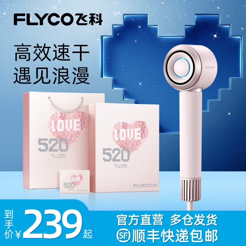 飞科高速吹风机家用大功率速干低噪负离子护发网红电吹风FH6371送女友礼物