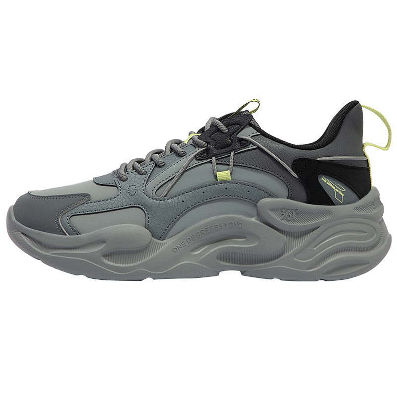 361°男鞋运动鞋新款休闲鞋男士软底复古老爹鞋子 隐形灰/沉静灰672346763F（不加绒） 43码