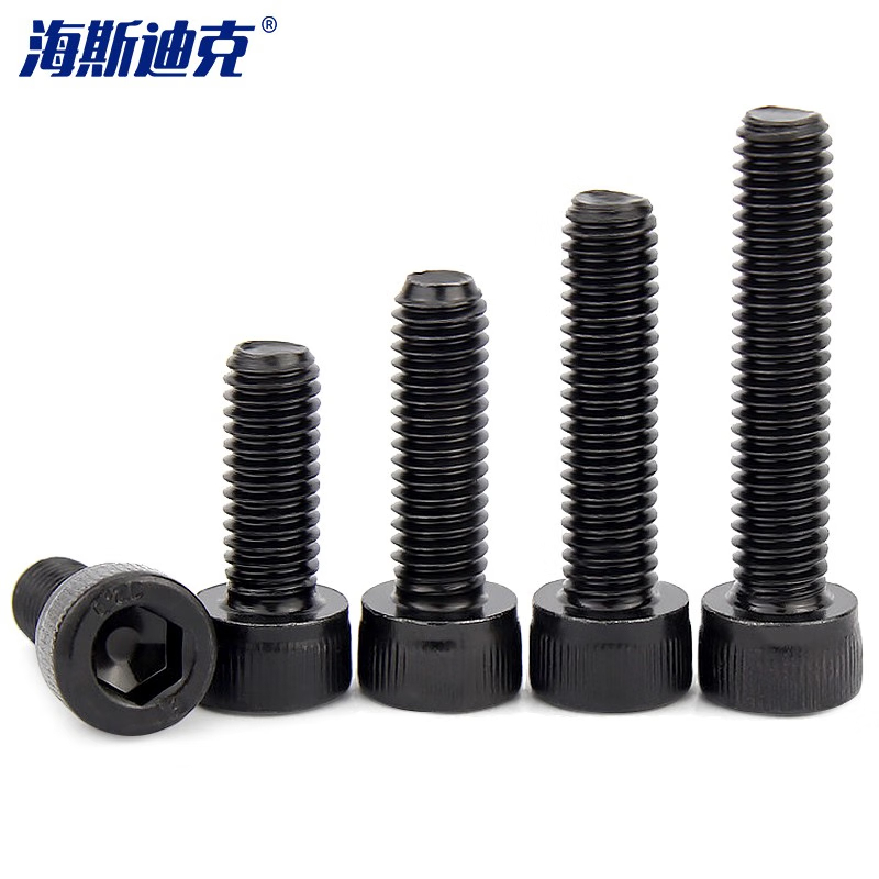 海斯迪克 gnjz-332 12.9级发黑全牙杯头螺丝杯头螺栓DIN912内六角螺钉M10*90(10个)高清大图