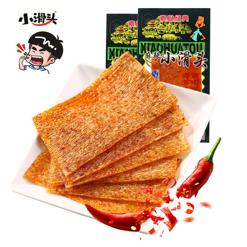 小滑头 辣条麻辣豆皮辣片360g(18gx20包) 8090后儿时零食小吃休闲食品老式大辣片高清大图