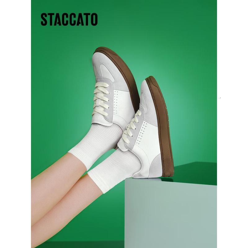 思加图(Staccato)时尚阿甘鞋2023德训鞋板鞋休闲鞋女鞋EHW12AM3