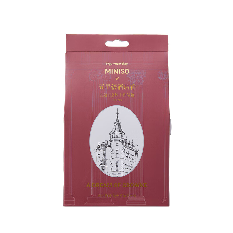 名创优品(MINISO)五星级酒店系列香包车载香薰挂件 皇冠日之梦4包*2盒高清大图