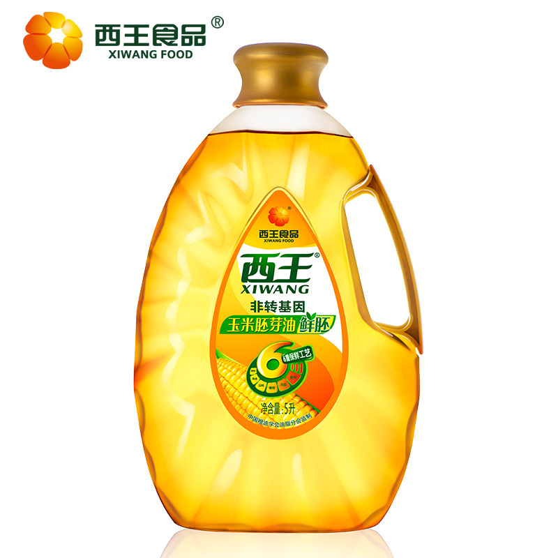 西王鲜胚玉米胚芽油5L 礼盒装 非转基因压榨玉米油