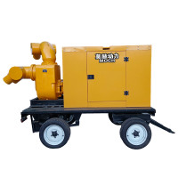 莫赫3000立方防汛排水泵大流量移动泵消防拖车式柴油机抽水泵 3000立方