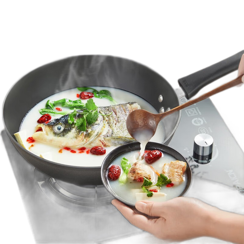 炊大皇 DJ30ZT典精铸铁炒锅30cm(单位:个)高清大图