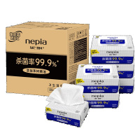 妮飘 99%杀菌 卫生湿巾 150mm*200mm 白色 80抽*6包（单位：组）