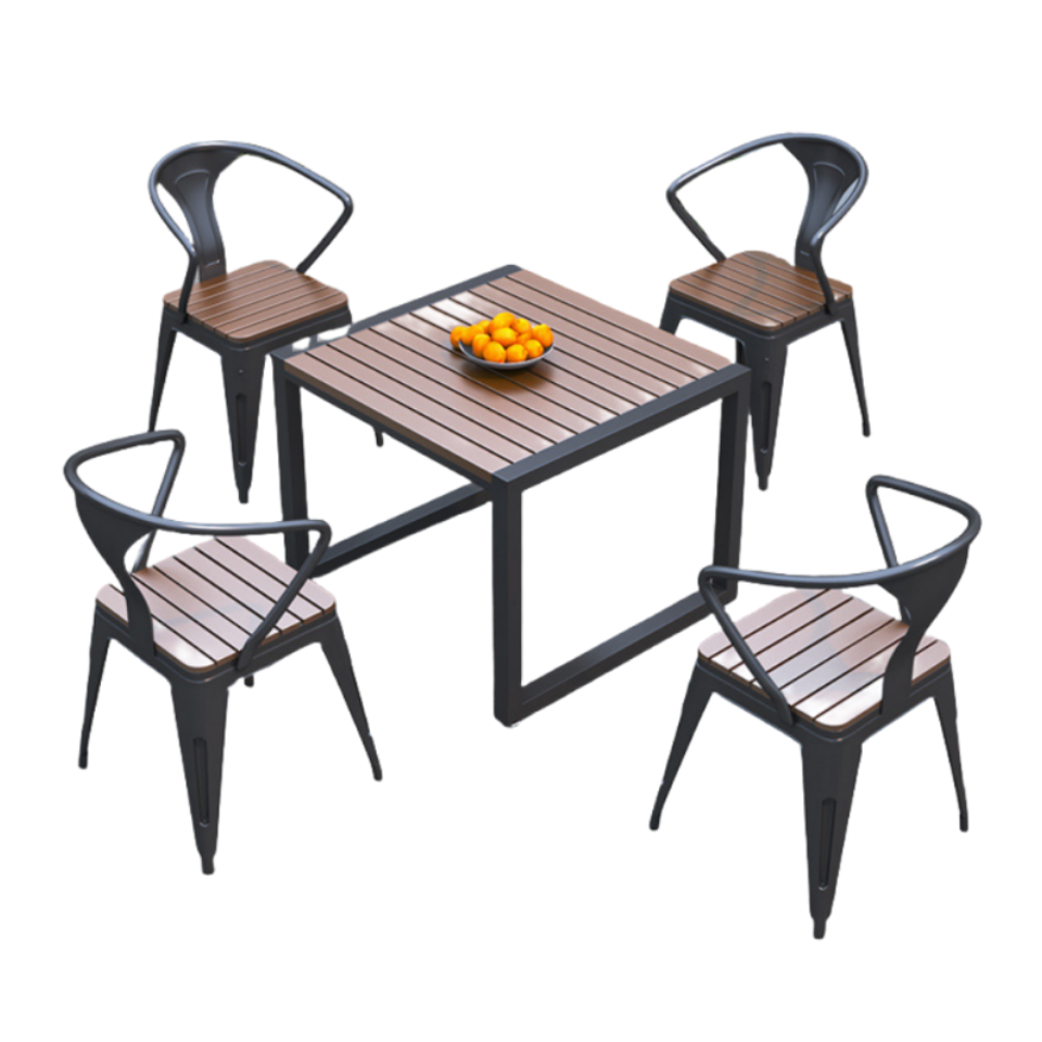 户外桌椅60cm方桌+2椅套高清大图