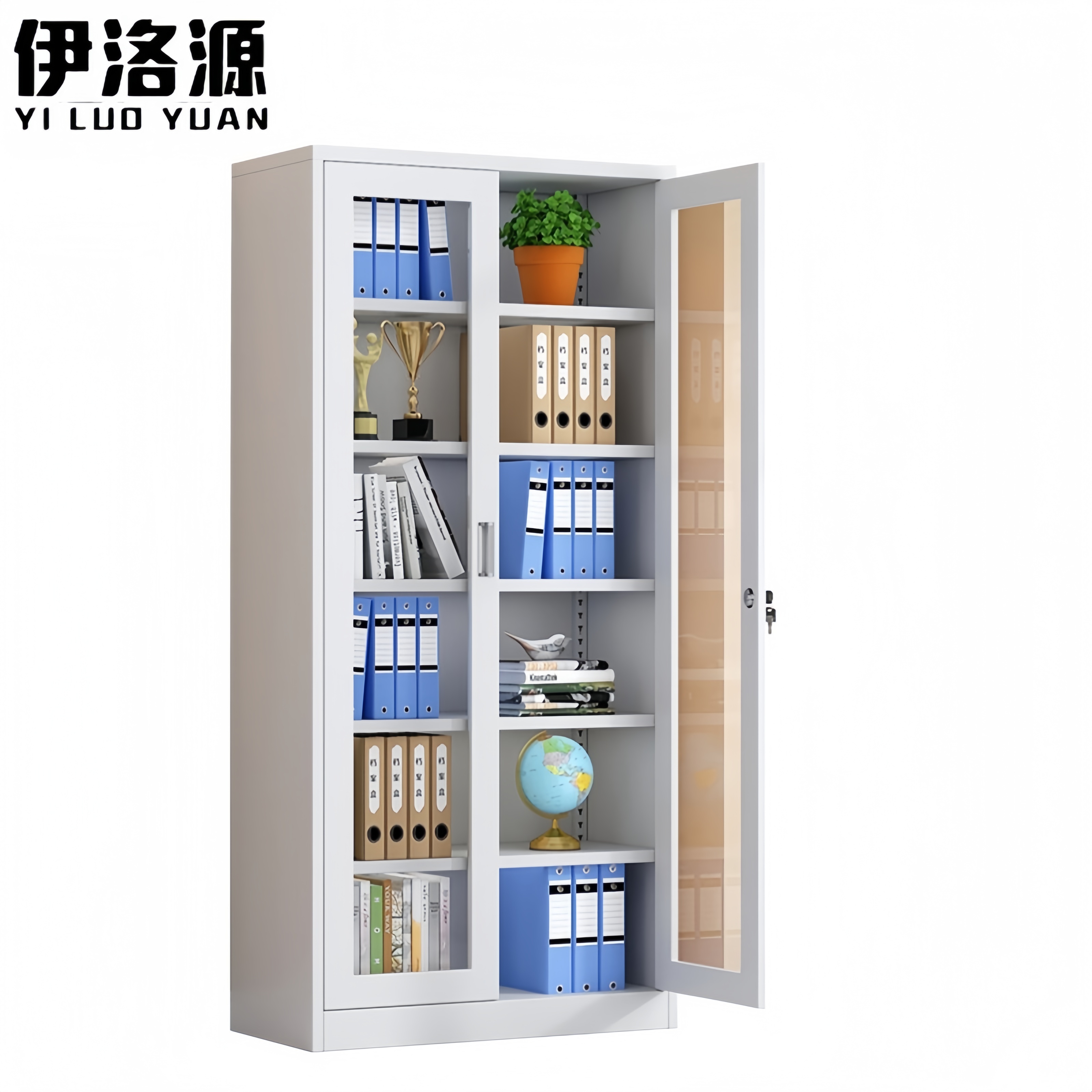 伊洛源铁皮文件柜850*390*1800mm台高清大图