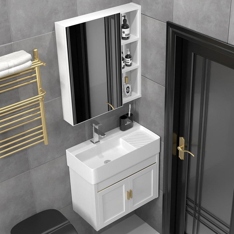 浴室柜小户型卫生间迷你洗手盆柜组合藤印象墙挂小尺寸洗脸盆池窄长