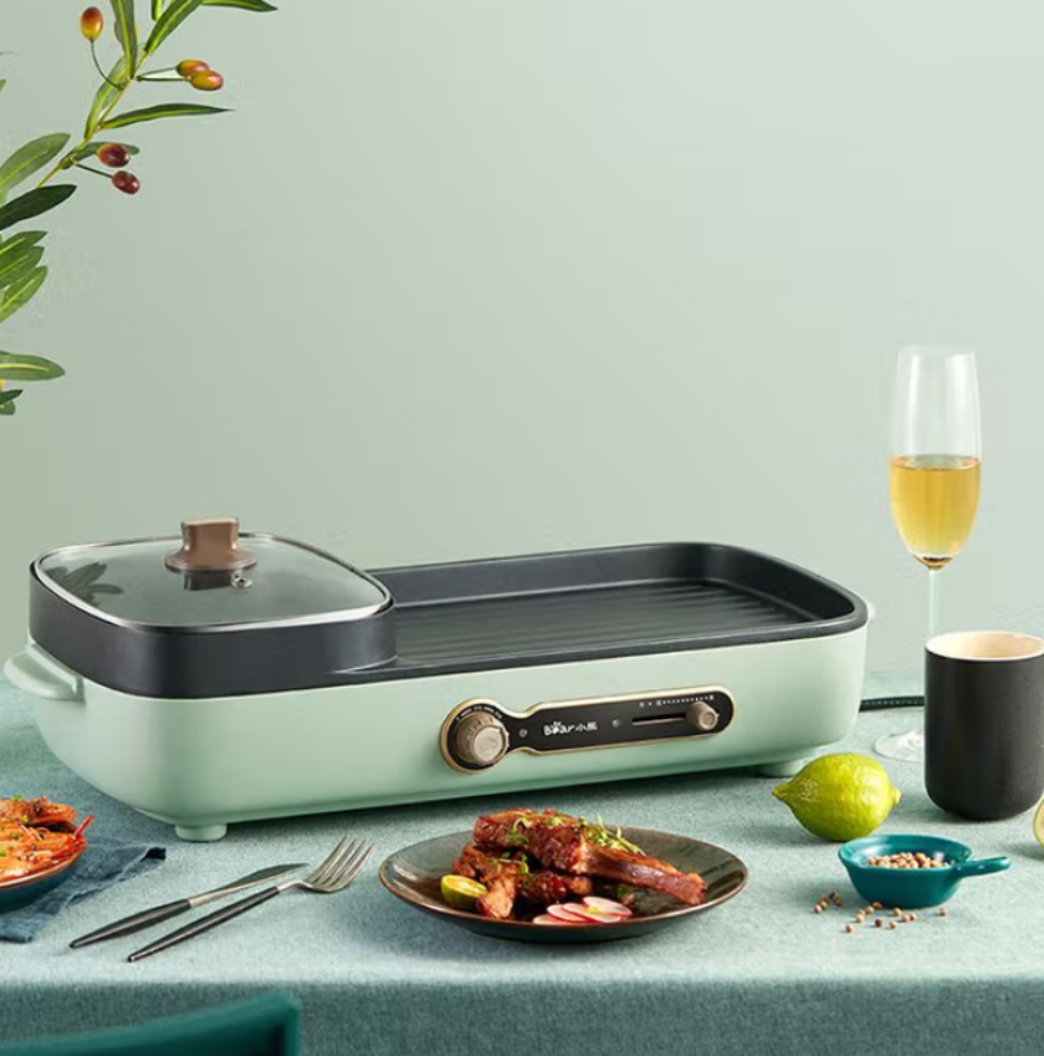 小熊(Bear)无烟多功能烧烤火锅一体锅 DKL-C15G1