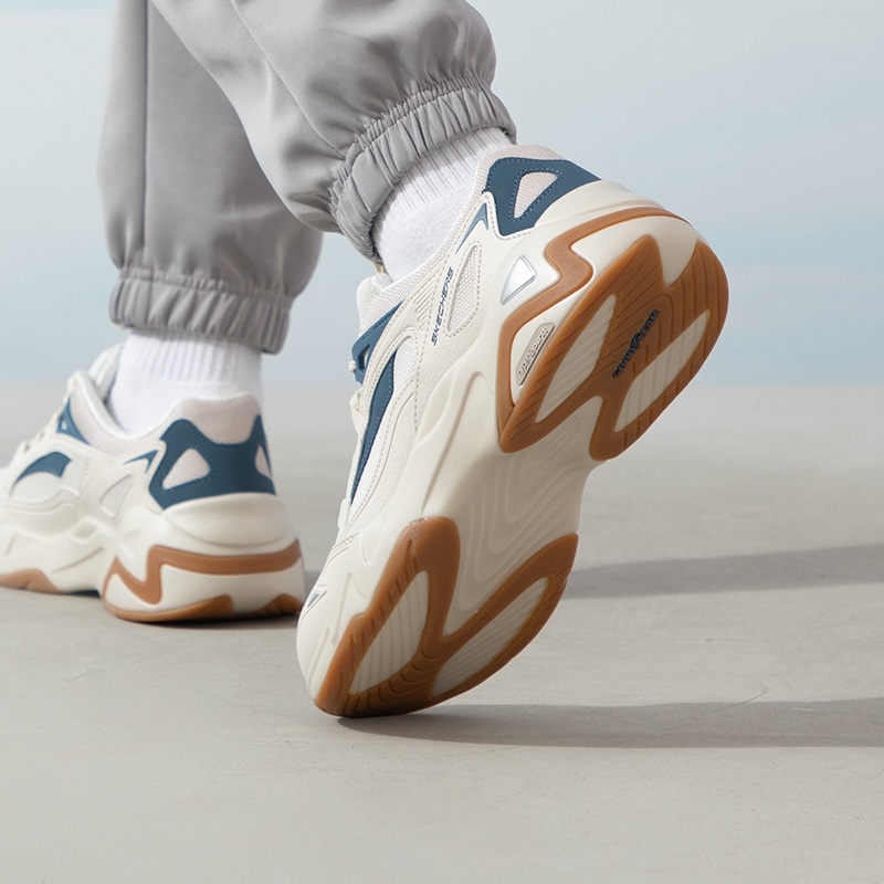 Skechers/斯凯奇男鞋新款网面透气熊猫鞋轻质缓震休闲鞋232426-NTBL ZP