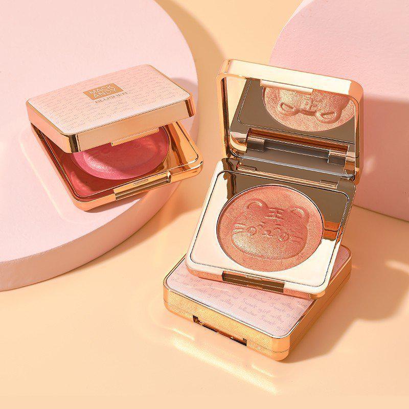 [新品]甜心少女丝滑腮红 珠光细闪自然裸妆甜心少女奶杏色胭脂