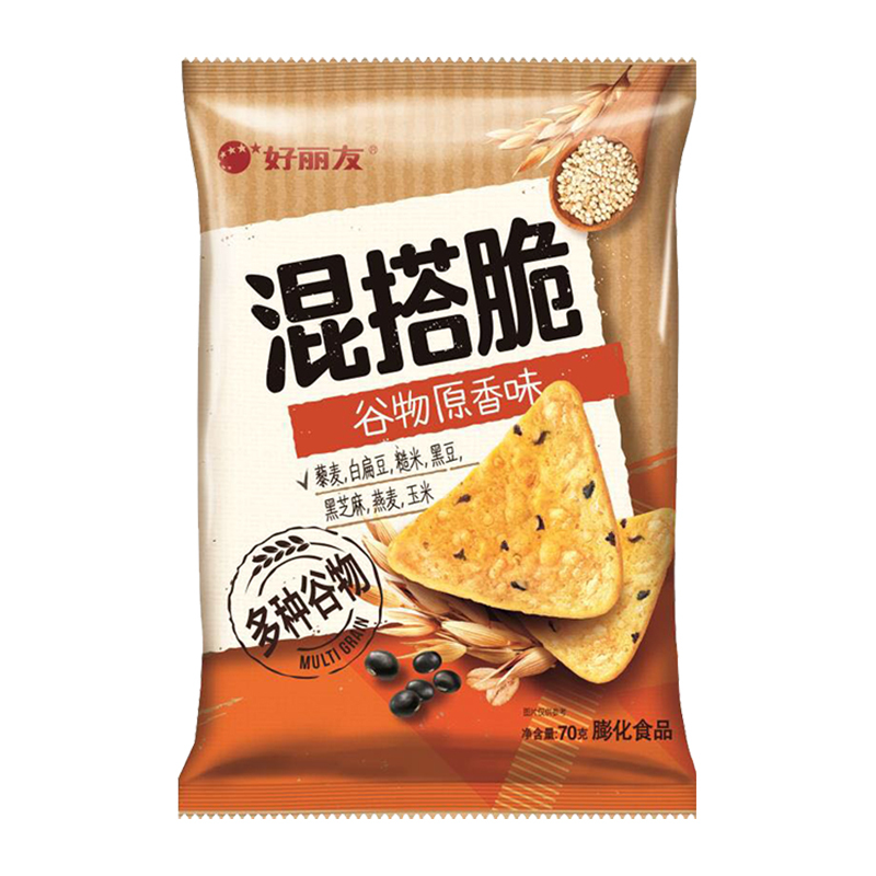 好丽友(orion) 薯片 混搭脆 谷物原香味70g/袋(新品尝鲜) 新老包装
