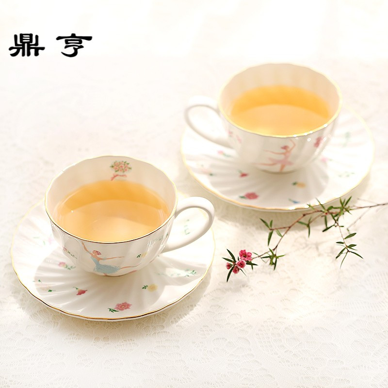 鼎亨那些时光 欧式骨瓷咖啡杯碟套装 陶瓷花茶杯下午茶杯子红茶杯